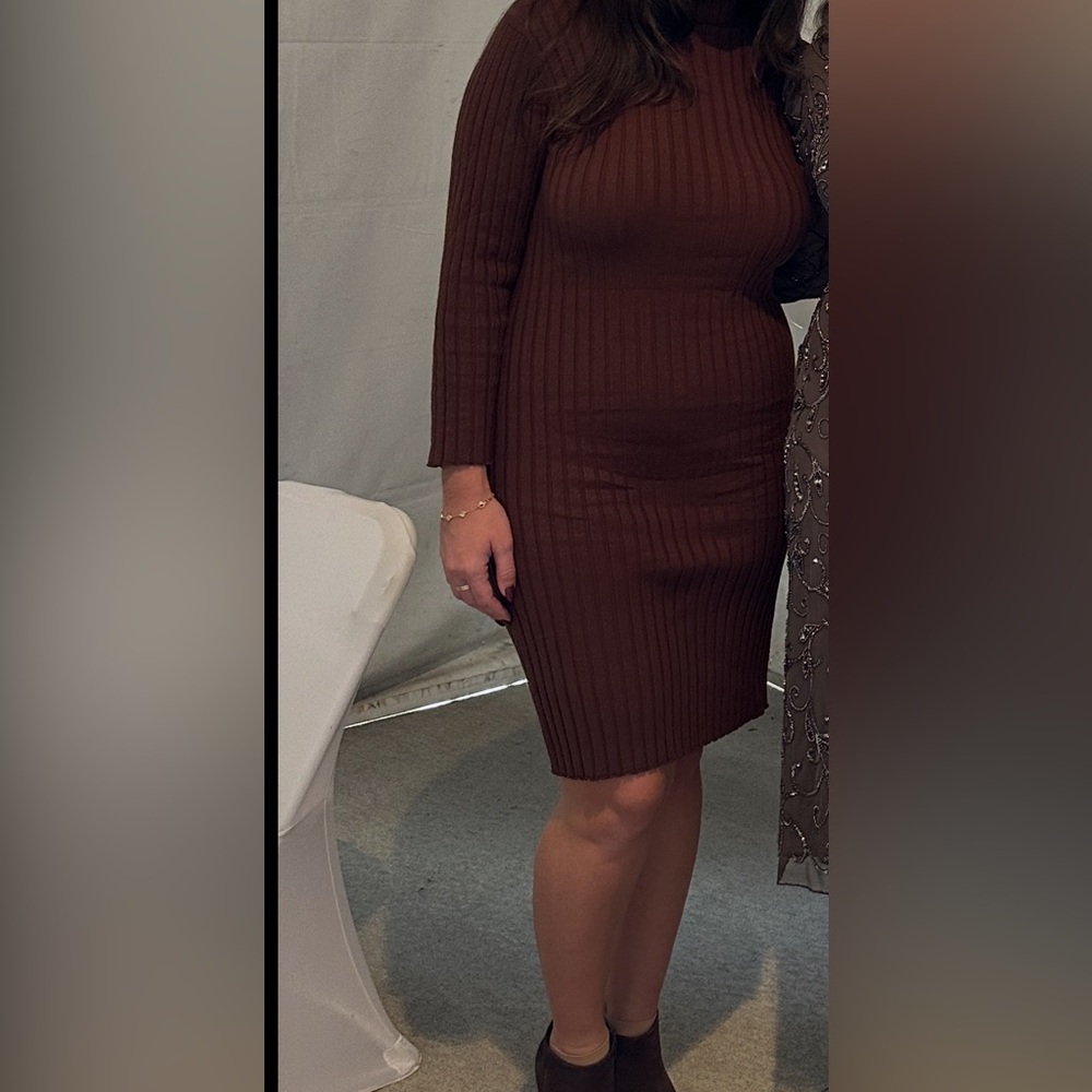 Brown sweater dress from amazon